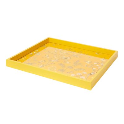 Addison Ross 16x14 Chinoiserie Tray Yellow TR12003, MPN: TR12003, UPC/EAN: 5024043200390