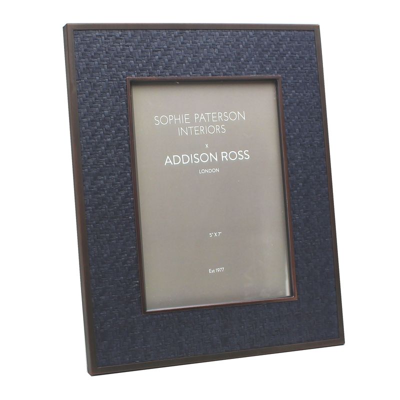 Addison Ross 8 x 10 Inch Picture Frame Faux Midnight Rattan Frame FR9115
