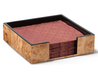 LADORADA Burl Veneer Large Napkin Holder NH-BU-NA-0808, MPN: NH-BU-NA-0808,