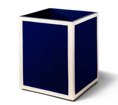 LADORADA Ink Blue &amp; Bone Wastebin WB-UB-NA-0909, MPN: WB-UB-NA-0909,