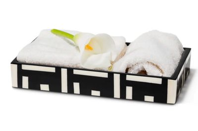 LADORADA Bone Domino Black Bath Tray BT-BD-NA-1107, MPN: BT-BD-NA-1107,