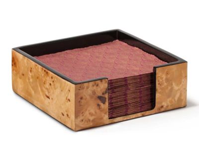 LADORADA Burl Veneer Small Napkin Holder NH-BU-NA-0606, MPN: NH-BU-NA-0606,