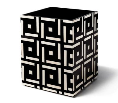 LADORADA Bone Domino Black Wastebin WB-BD-NA-0909, MPN: WB-BD-NA-0909,