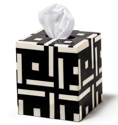 LADORADA Bone Domino Black Tissue Box TB-BD-NA-0606, MPN: TB-BD-NA-0606,
