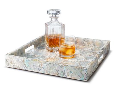 LADORADA Mother of Pearl Natural Serving Tray ST-MP-NA-1616, MPN: ST-MP-NA-1616,