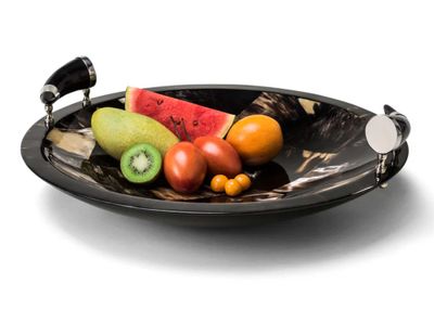 LADORADA Horn Veneer Large w Handles Centerpiece CD-HL-HH-2000, MPN: CD-HL-HH-2000,