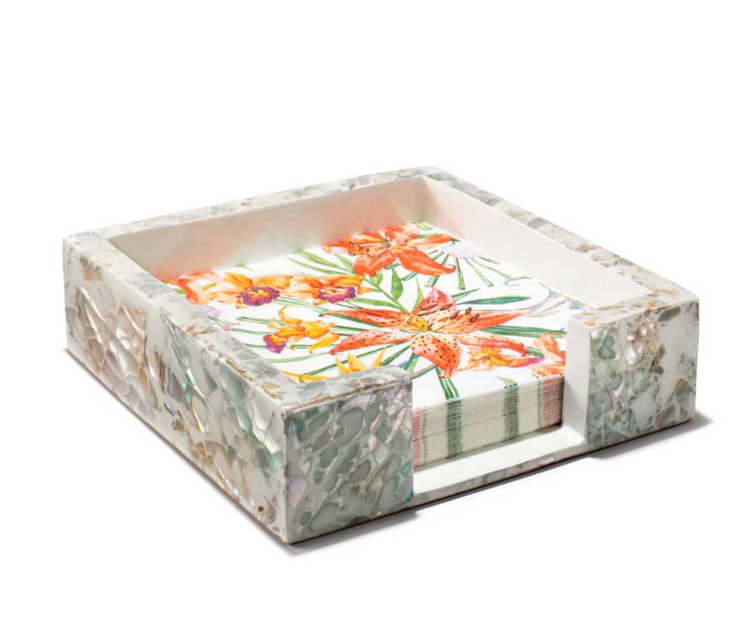 LADORADA Mother of Pearl Natural Small Napkin Holder NH-MP-NA-0606, MPN: NH-MP-NA-0606,