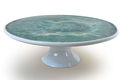 Michael Wainwright Borealis Aqua Cake Stand 96BO66, MPN: 96BO66,