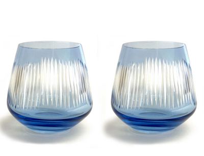 Michael Wainwright Berkshire Blue Double Old Fashioned Set of 2 117BK65, MPN: 117BK65, 810027202079