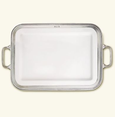Match Pewter Luisa Rectangle Platter Large With Handles A858.1, MPN: A858.1,