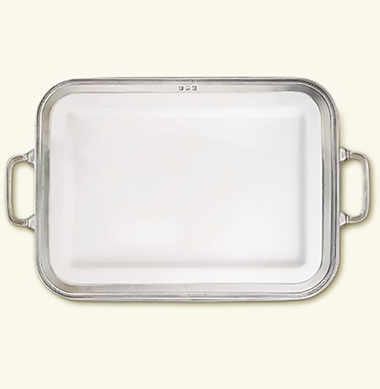 Match Pewter Luisa Rectangle Platter Large With Handles A858.1