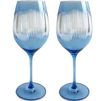 Michael Wainwright Berkshire Blue Wine Stem Set of 2 116BK65, MPN: 116BK65, 810027202109
