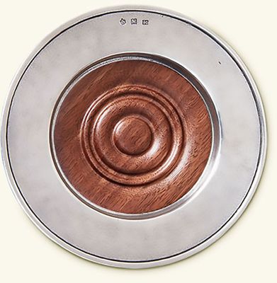 Match Pewter Convivio Bottle Coaster With Wood Insert 1392, MPN: 1392,