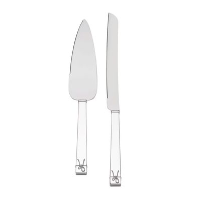 Wedgwood Vera Wang Love Knots Cake Knife &amp; Server Silver 54735805749, MPN: 54735805749, 44228191164