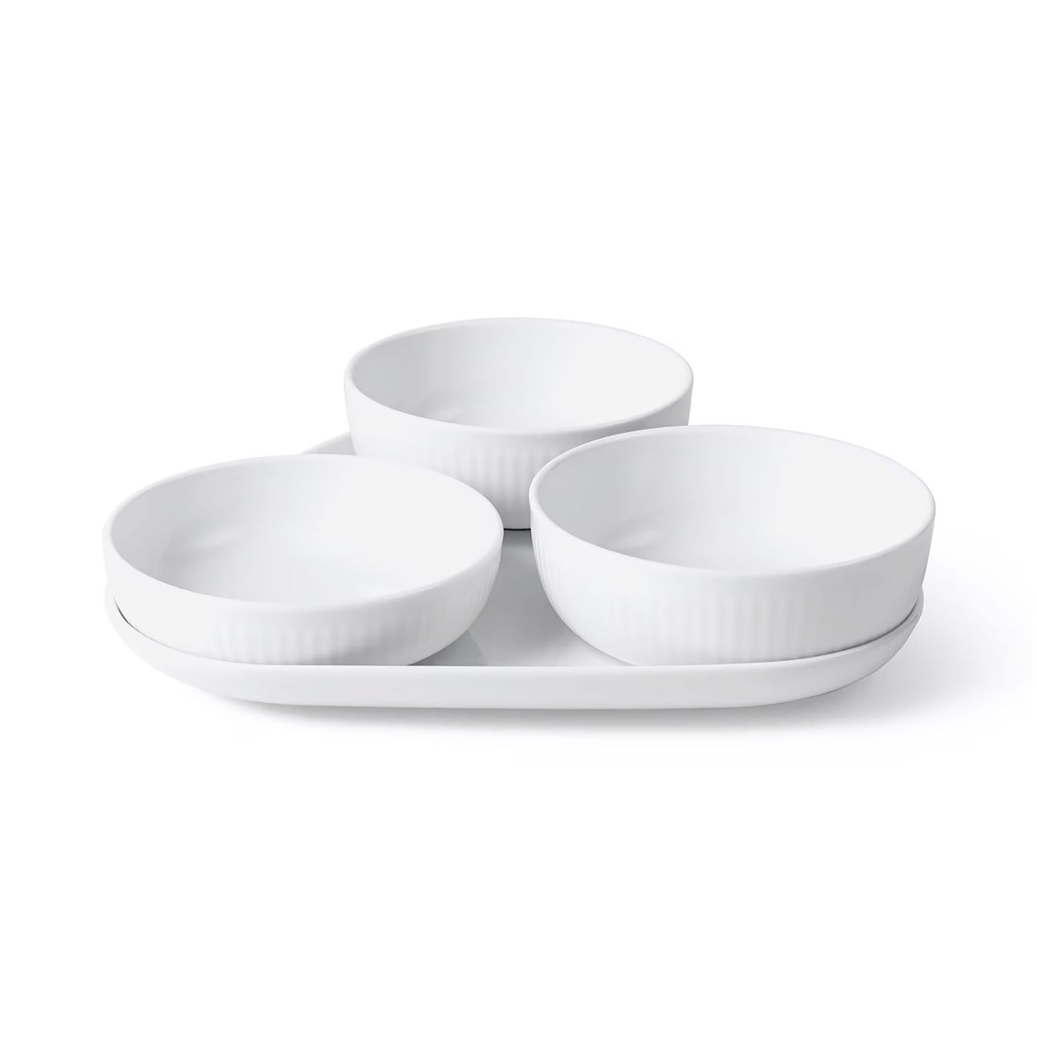 Royal Copenhagen White Fluted Serving Set 4 Piece 1068623, MPN: 1068623, 5705140743804