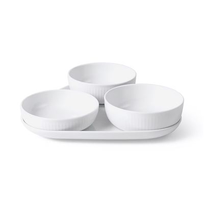 Royal Copenhagen White Fluted Serving Set 4 Piece 1068623, MPN: 1068623, 5705140743804