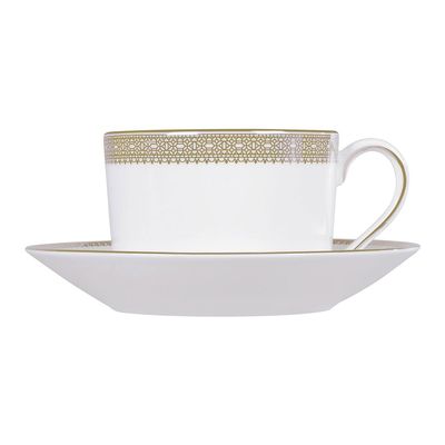 Wedgwood Vera Wang Lace Gold Teacup &amp; Saucer 210ml 7.1floz 1058011, MPN: 1058011, 701587445962