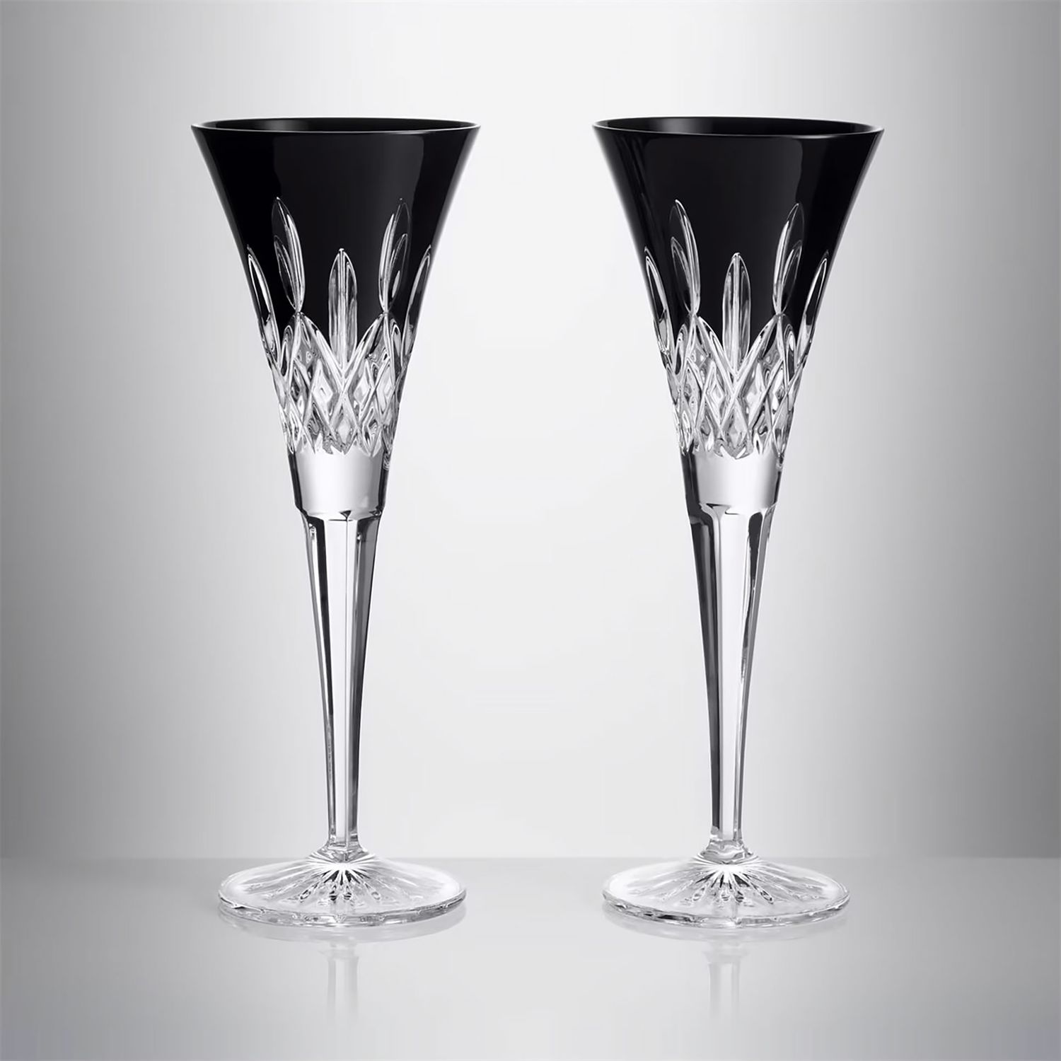 Waterford Lismore Black Toasting Flute 170ml 5.5floz Set of 2 1060826, MPN: 1060826, 701587462068