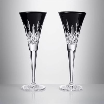 Waterford Lismore Black Toasting Flute 170ml 5.5floz Set of 2 1060826, MPN: 1060826, 701587462068
