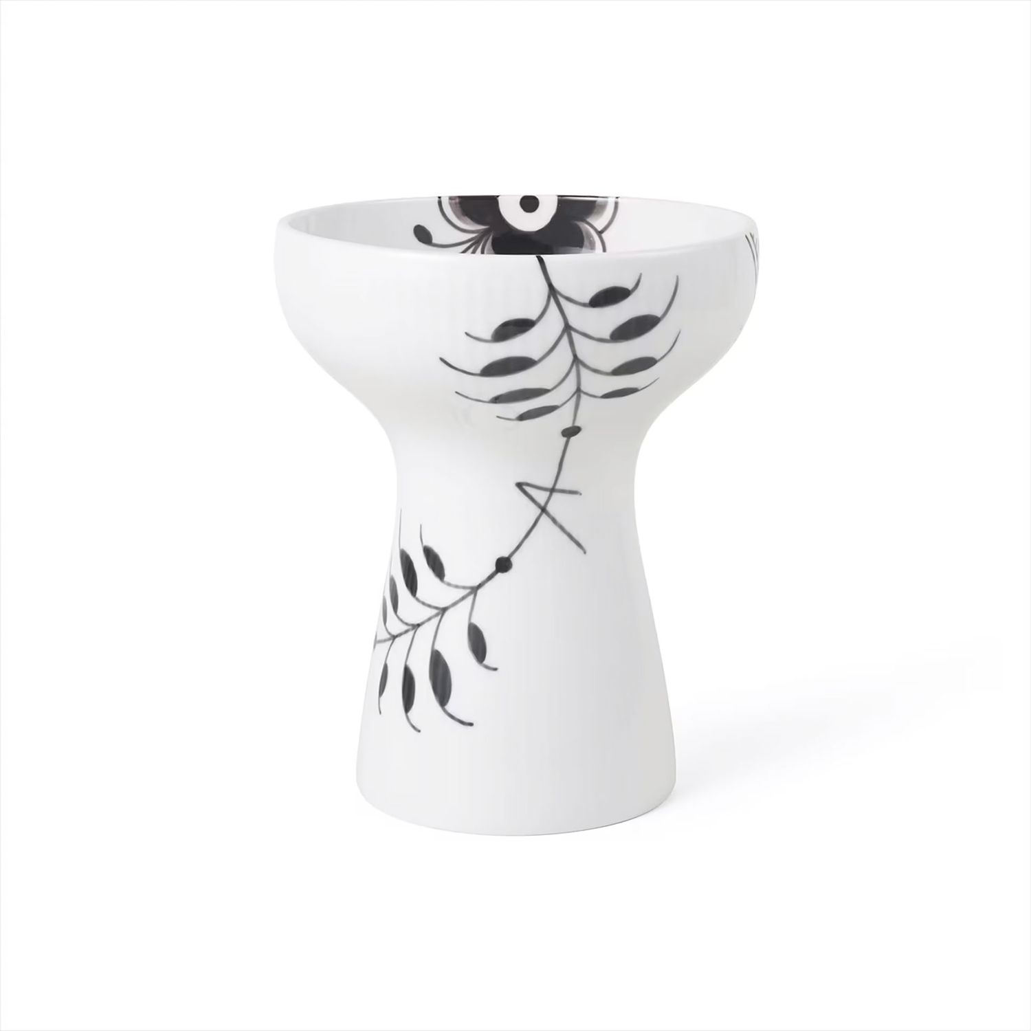 Royal Copenhagen Black Fluted Mega Open Vase 19 cm 7.48 Inch 1070984, MPN: 1070984, 5705140745310