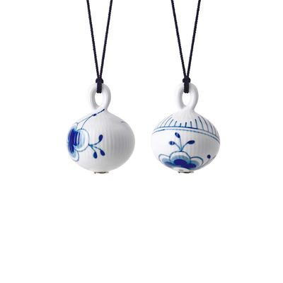 Royal Copenhagen Blue Fluted Mega Christmas Balls 9.5cm/3.7 InchH 2Pk 1068804, MPN: 1068804, 570514…
