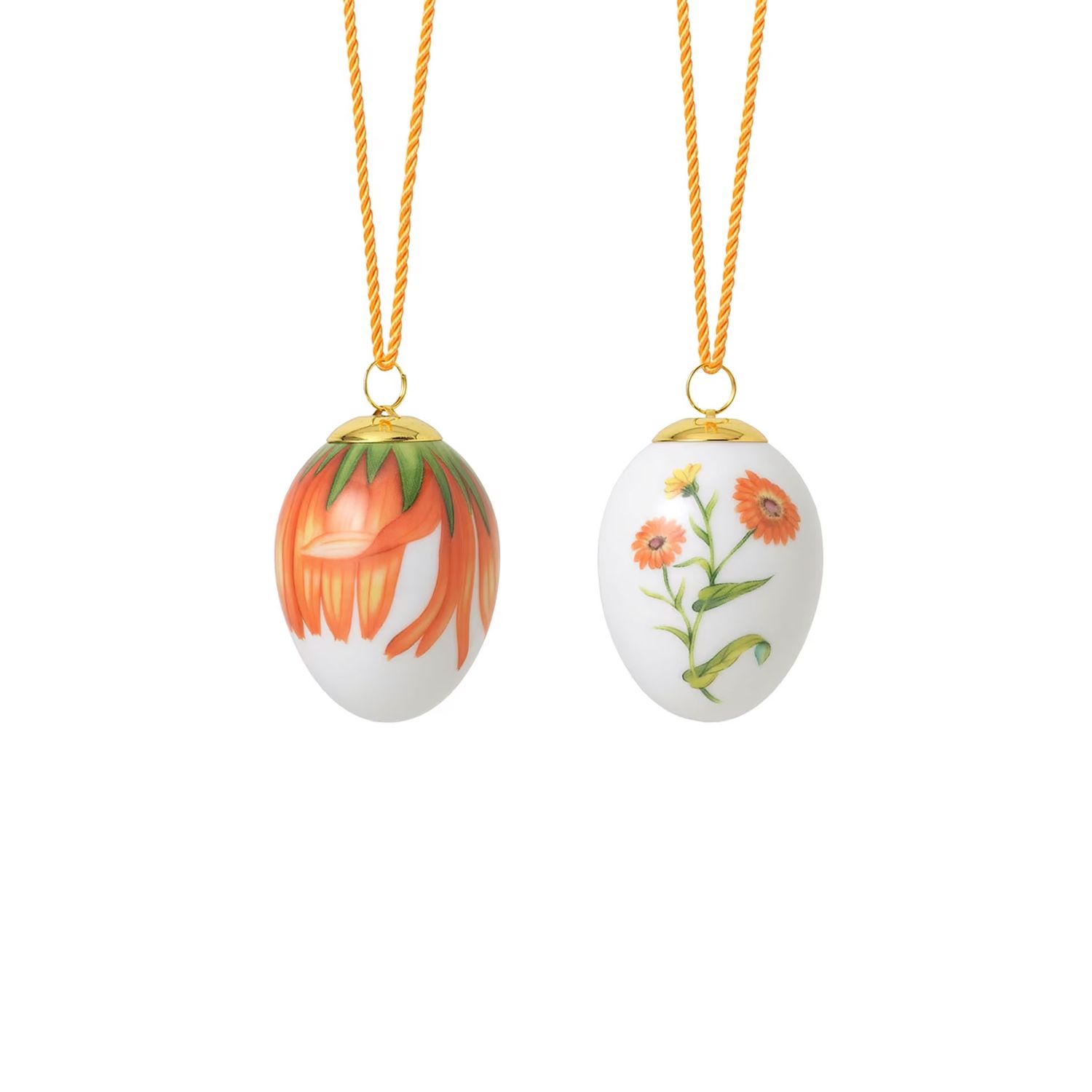 Royal Copenhagen Spring Collection Egg 2024 Marigold Buds and Petals 2 Pieces 1071648