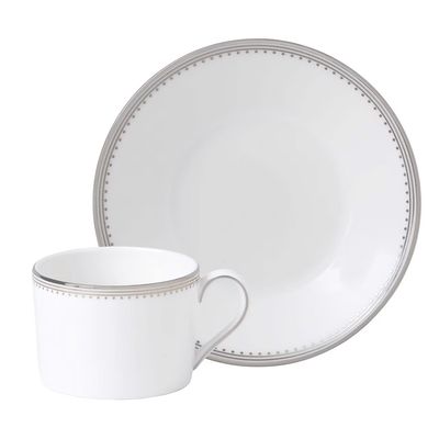 Wedgwood Vera Wang Grosgrain Teacup &amp; Saucer 210ml 7.1floz 1058013, MPN: 1058013, 701587445948
