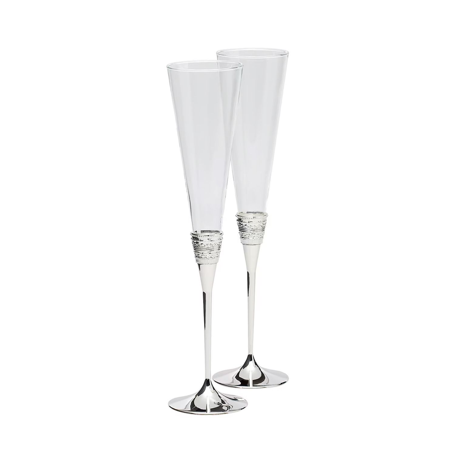 Wedgwood Vera Wang With Love Toasting Flute Silver Set of 2 57003606117, MPN: 57003606117, 91574098…