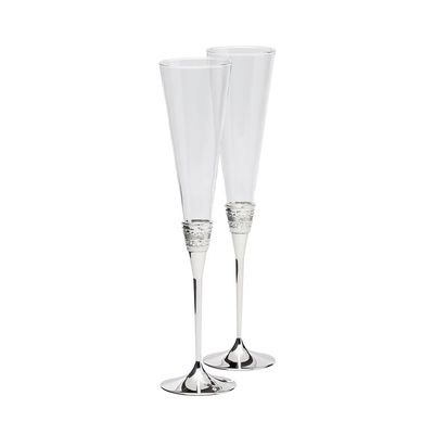 Wedgwood Vera Wang With Love Toasting Flute Silver Set of 2 57003606117, MPN: 57003606117, 91574098…