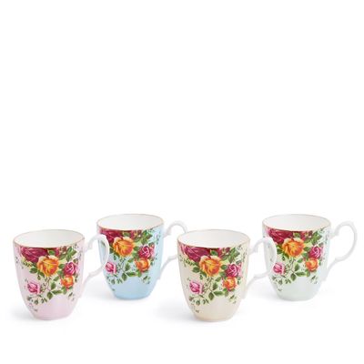 Royal Albert Old Country Roses Mug 400ml 13.5floz 4 Piece Set Mixed Colours 1069331, MPN: 1069331, …