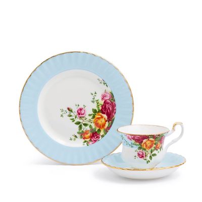 Royal Albert Old Country Roses 3 Piece Set Aqua 1069332, MPN: 1069332, 701587477970