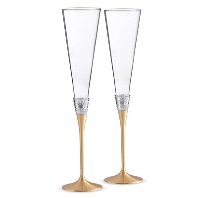 Wedgwood Vera Wang With Love Nouveau Toasting Flutes Gold Set of 2 40003664, MPN: 40003664, 7015871…