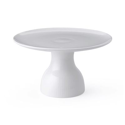 Royal Copenhagen White Fluted Dish On Stand 20cm 7.8 Inch 1068624, MPN: 1068624, 5705140743811