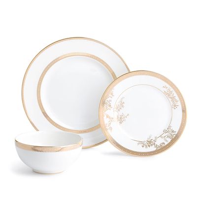 Wedgwood Vera Wang Lace Gold D Inchnerware Set 12 Pieces 1065062, MPN: 1065062, 701587471152