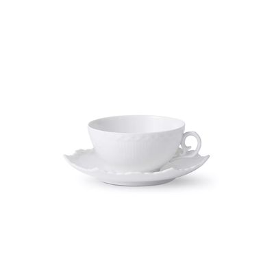 Royal Copenhagen White Fluted FL Cup &amp; Saucer Tea 22cl 7.44oz 1052692, MPN: 1052692, 5705140734949