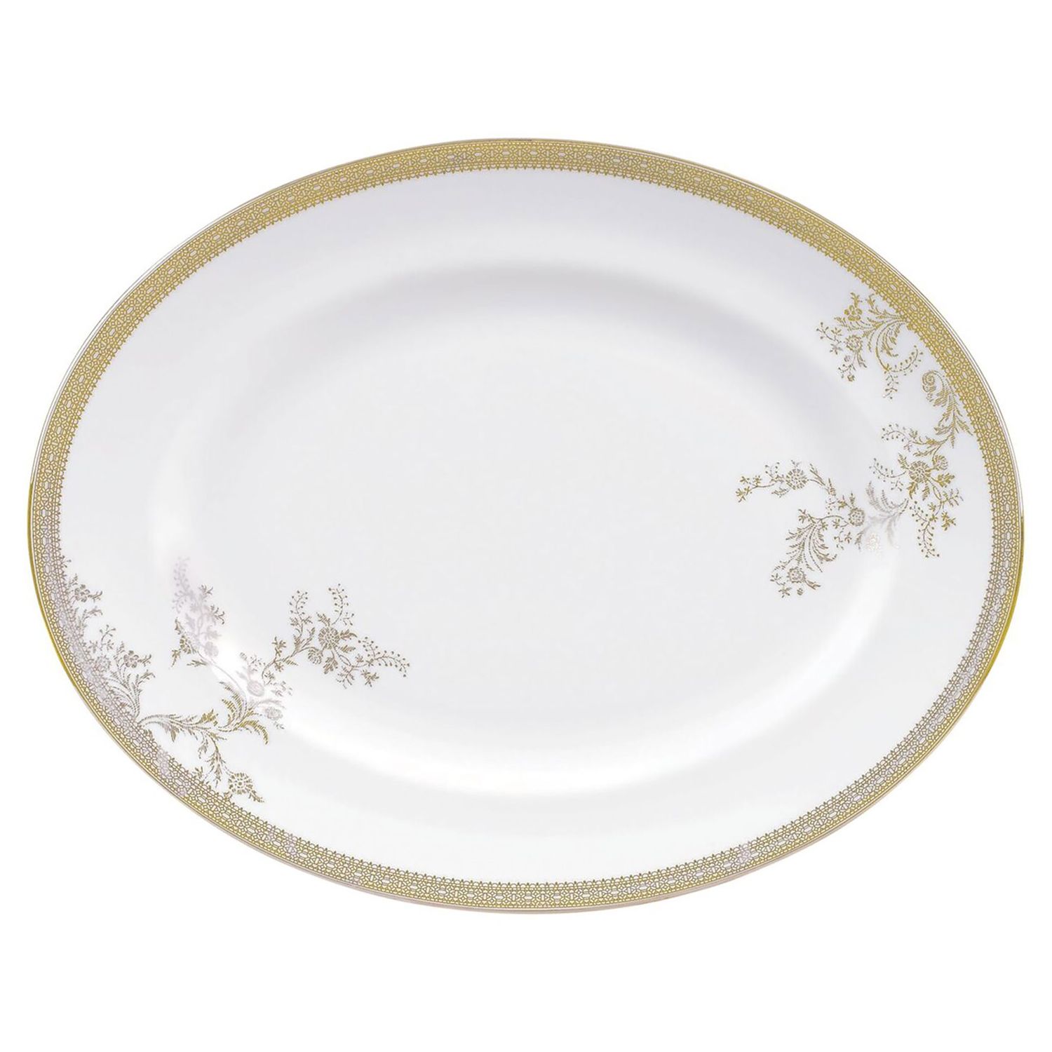 Wedgwood Vera Wang Lace Gold Oval Platter 35.7cm 14 Inch 50146903001, MPN: 50146903001, 32677985250