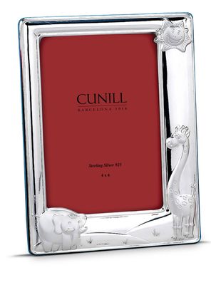 Cunill America Sunny Zoo 4 x 6 Inch Picture Frame blue back - Sterling Silver, MPN: 33646b