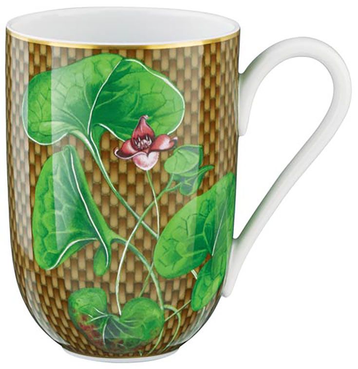 Raynaud Tresor Fleuri Marron Asarum Mug 10Z Gift Box 8 cm. 3.15 Inch Diameter 0657-37-314830GB, MPN…