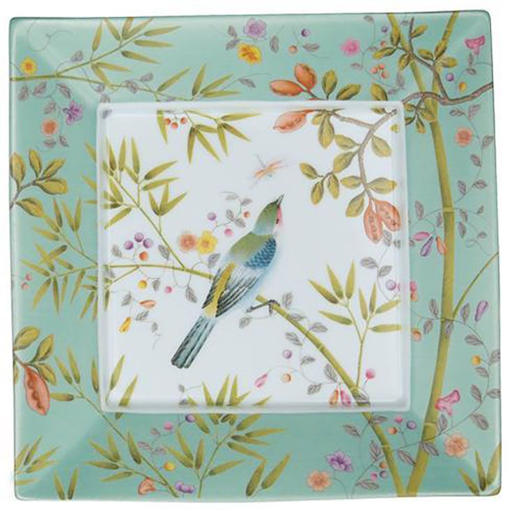 Raynaud Paradis Fond Turquoise N 4 Square Trinket Tray 6.89 X 6.89 Inch Gift Box 0406-33-600817, MP…