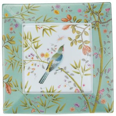 Raynaud Paradis Fond Turquoise N 4 Square Trinket Tray 6.89 X 6.89 Inch Gift Box 0406-33-600817, MP…