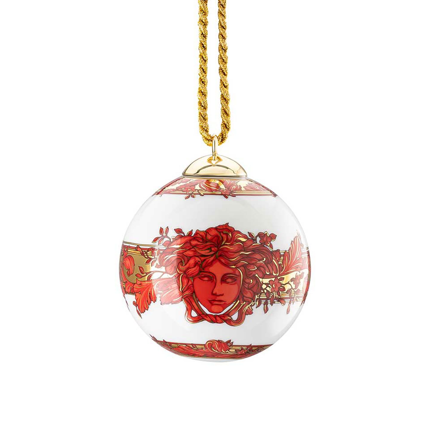 Versace Medusa Garland Red Porcelain Ornament 3 Inch 14283-409958-27940, MPN: 14283-409958-27940, 7…