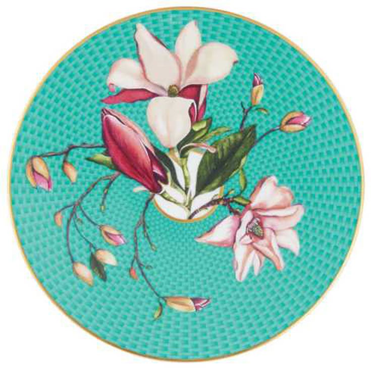 Raynaud Tresor Fleuri Turquoise Magnolia Mug 10.14 Oz 8 cm. 3.15 Inch Diameter 0658-37-314030SB, MP…