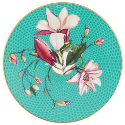 Raynaud Tresor Fleuri Turquoise Magnolia Mug 10.14 Oz 8 cm. 3.15 Inch Diameter 0658-37-314030SB, MP…