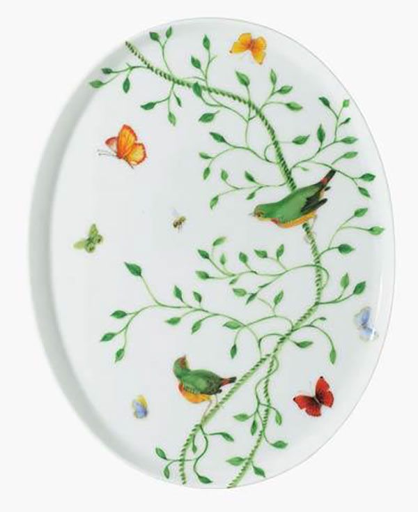 Raynaud Histoire Naturelle Wing Song/Histoire Naturelle Oval Tray 8.27 X 5.79 Inch In A Holster 020…