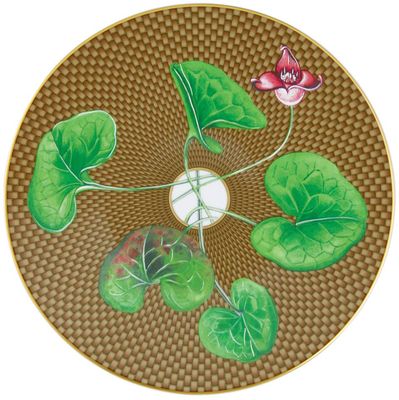 Raynaud Tresor Fleuri Marron Asarum Dessert Plate D-8.7 Inch Gift Box 0657-37-113022, MPN: 0657-37-…