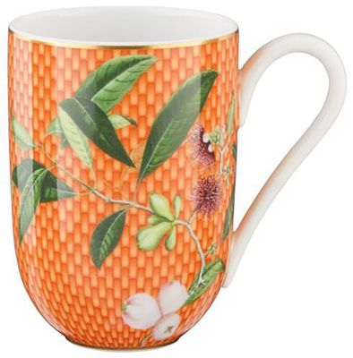 Raynaud Tresor Fleuri Orange Pomme Deau Mug 10.14 Oz 8 cm. 3.15 Inch Diameter 0656-37-314030SB, MPN…