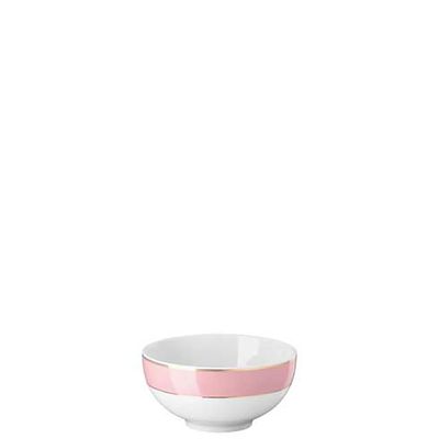 Rosenthal Swarovski Signum Rice Bowl L 4 3/4 Inch X W 4 3/4 Inch X H 2 1/4 Inch Rose Pink 14204-426…