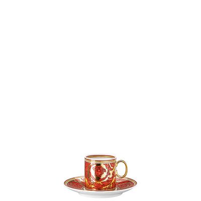 Versace Medusa Garland Red Ad Cup &amp; Saucer 4 1/4 Inch 19335-409958-14715, MPN: 19335-409958-14715, …