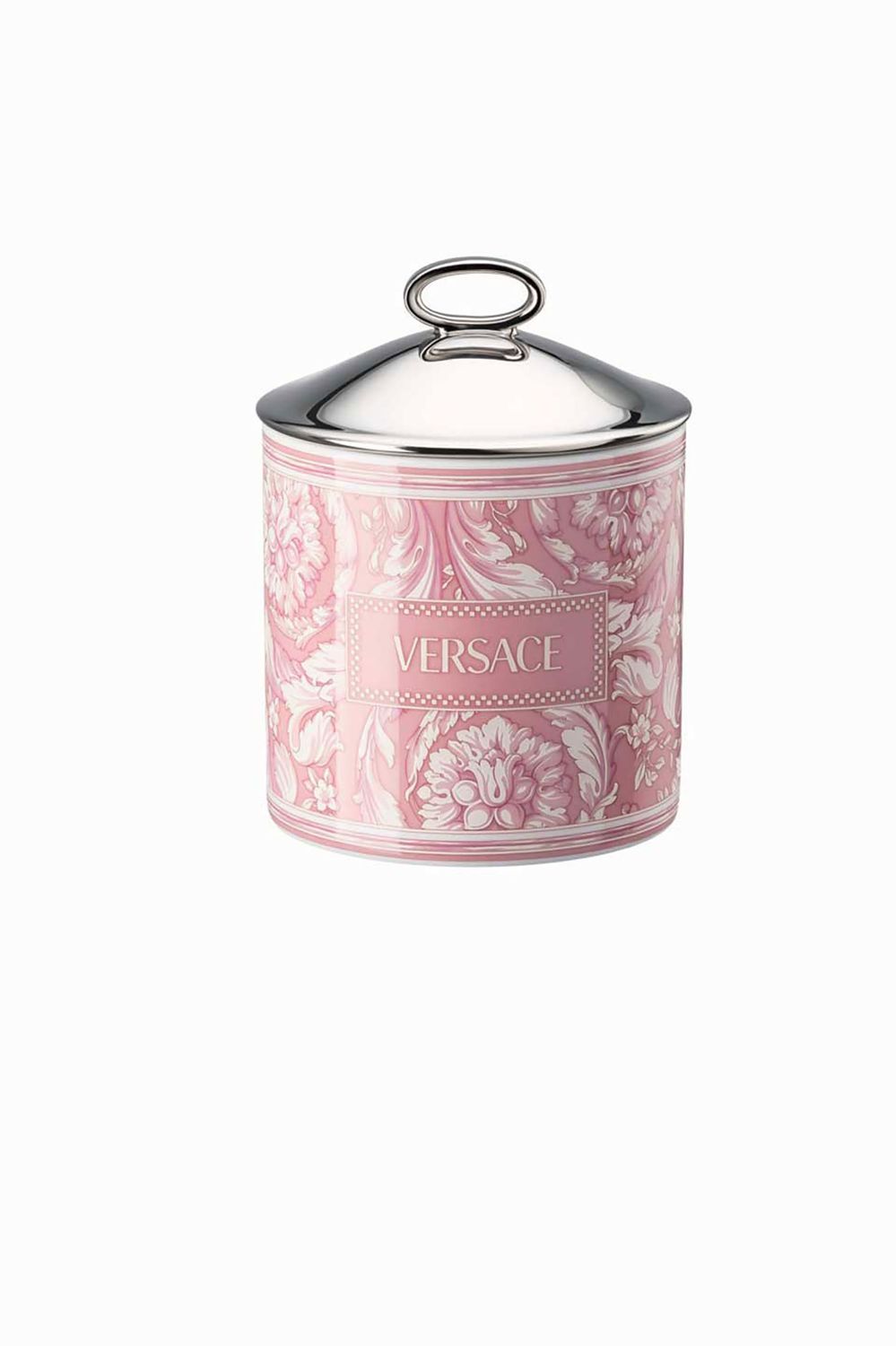 Versace Barocco Rose Scented Candle Medium 3 3/4 Inch 4 3/4 Inch H 14633-403768-24876, MPN: 14633-4…