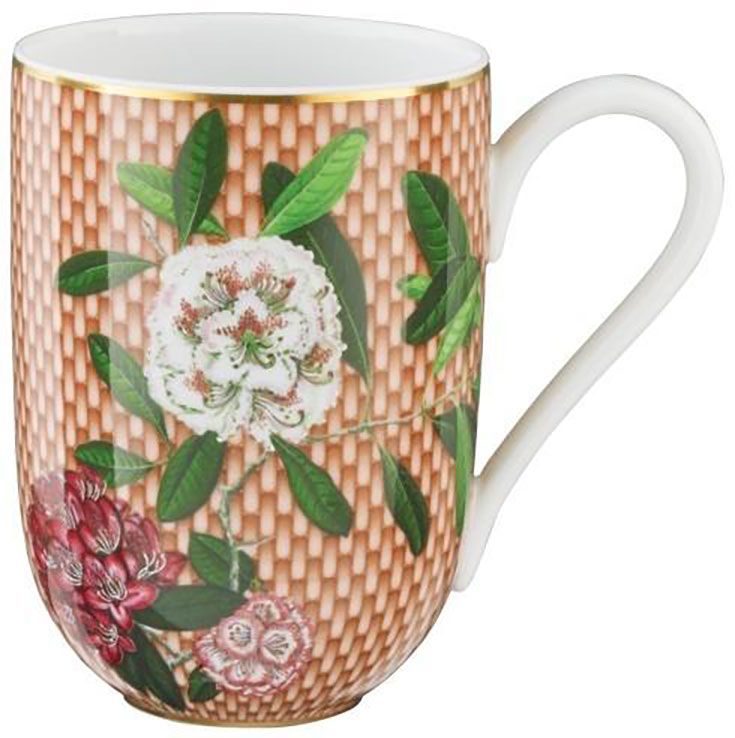 Raynaud Tresor Fleuri Beige Rhododendron Mug 10.14 Oz 8 cm. 3.15 Inch Diameter 0655-37-314030SB, MP…
